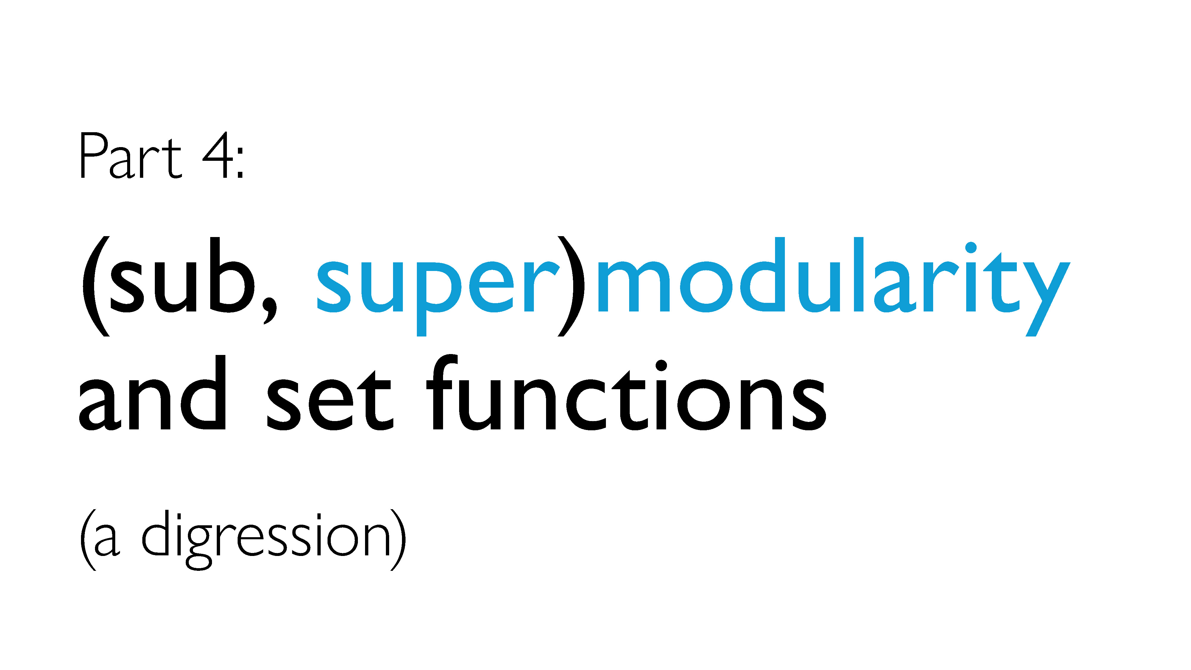 (Sub, super)modularity and set functions